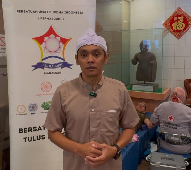 
					Pembimas Buddha Sulsel, Bapak Sumarjo, S.Ag., M.M memberikan apresiasi dan support pada giat bulan bakti permabudhi di Vihara Sasanadipa, Makassar(11/05/25).