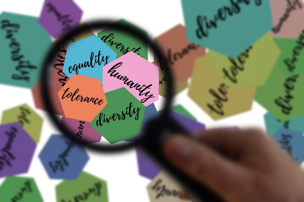 analysis, magnifying glass, examination, humanity, diversity, tolerance, equality, magnification, respect, solidarity, diversity, tolerance, tolerance, tolerance, equality, equality, respect, respect, respect, respect, respect