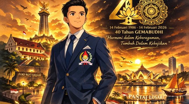 Ilustrasi Ketua Gemabudhi Sulsel, ENrique Justine Sun., S.Kom