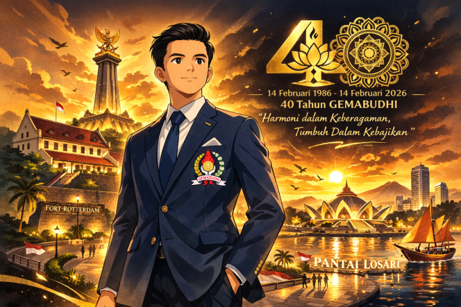 
					Ilustrasi Ketua Gemabudhi Sulsel, ENrique Justine Sun., S.Kom