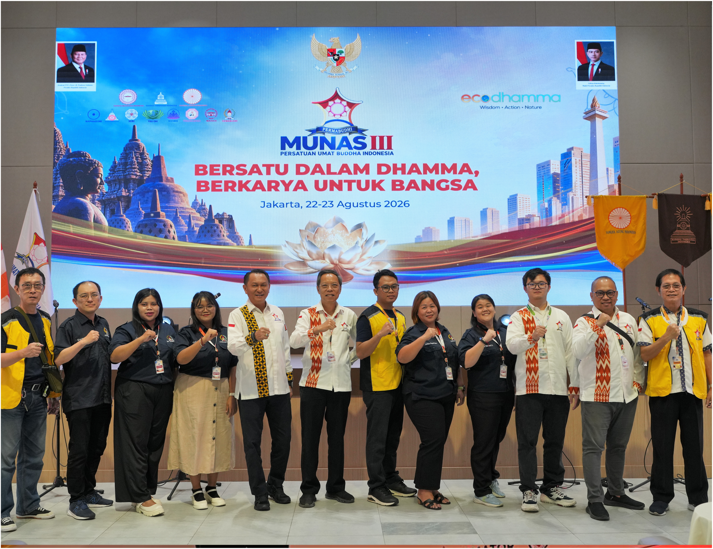 Anggota dan alumni Generasi Muda Buddhis Indonesia (GEMABUDHI) turut berpartisipasi dalam Musyawarah Nasional (Munas) III PERMABUDHI.