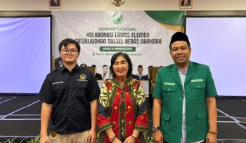 Ketua Gemabudhi Sulsel (Kiri), Koordinator LKHUB-Sulsel (Tengah) dan GP Ansor Sulsel (Kanan).